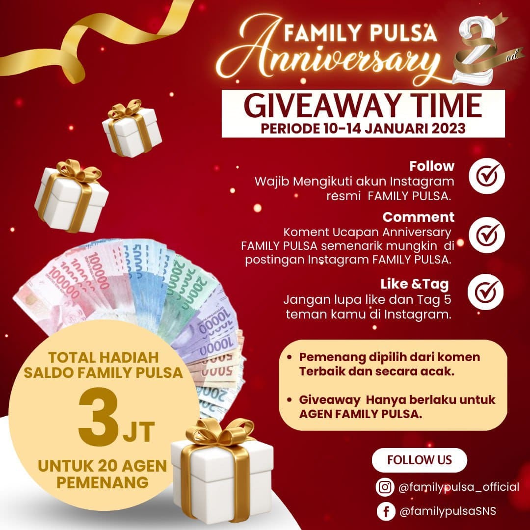 give away family pulsa